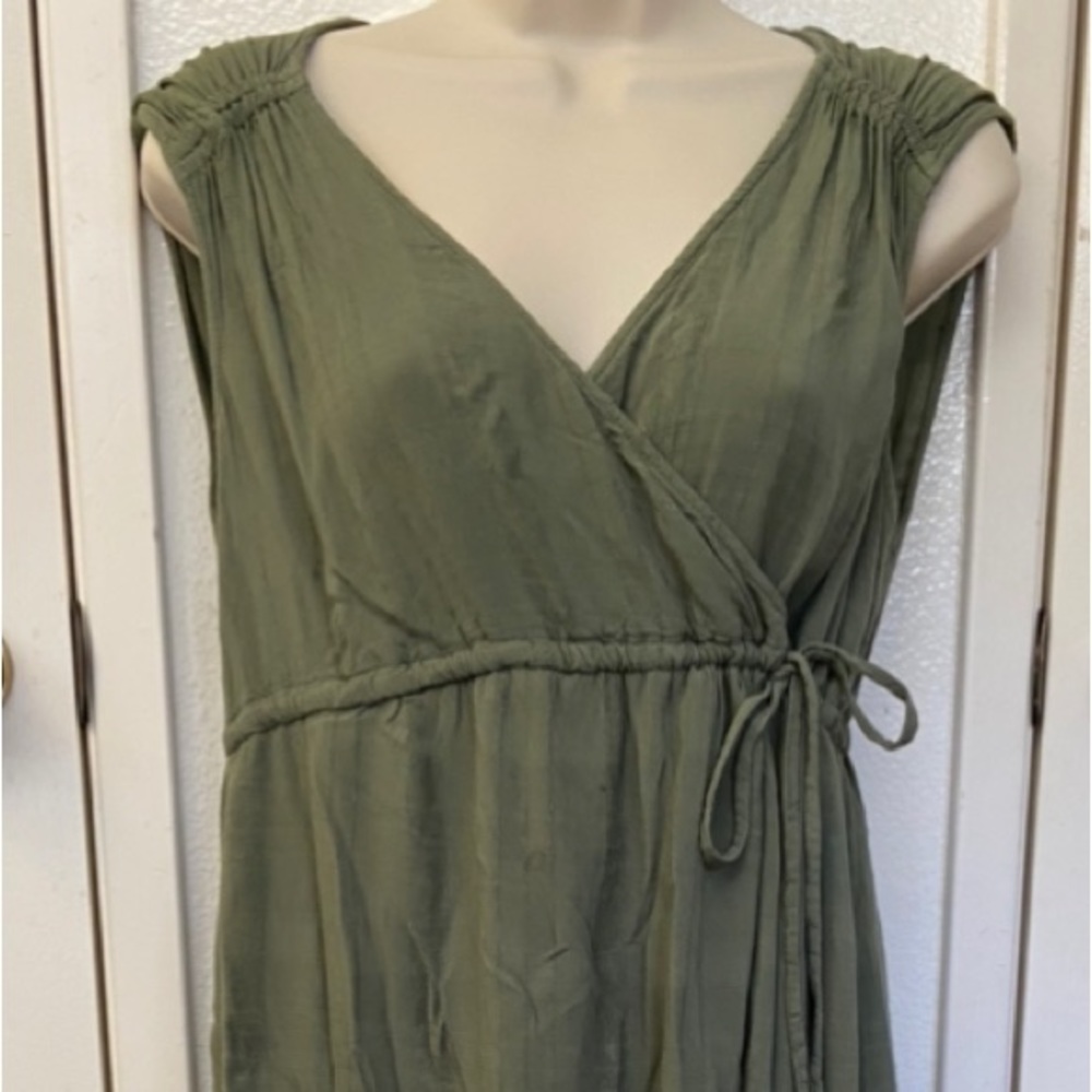 Army green summer dress (maternity but can be worn after)